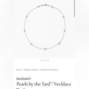 Authentic Tiffany & Co Elsa Peretti Pearls by the Yard Necklace